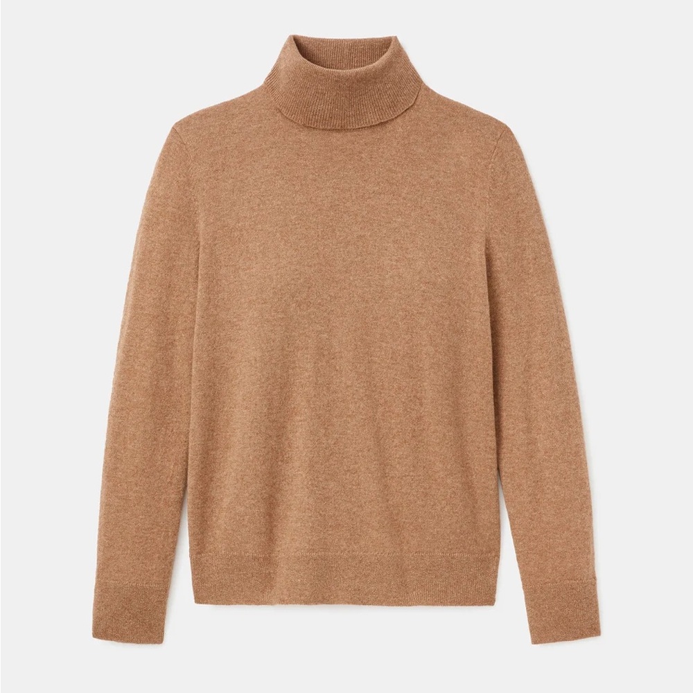 Lafayette148 Cashmere Turtleneck Sweater in Cammello Melange